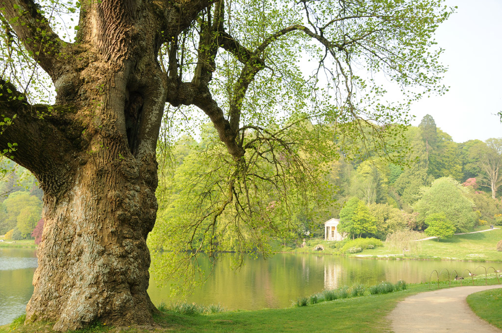 Stourhead lake and garden, a National Trust property in Wiltshire