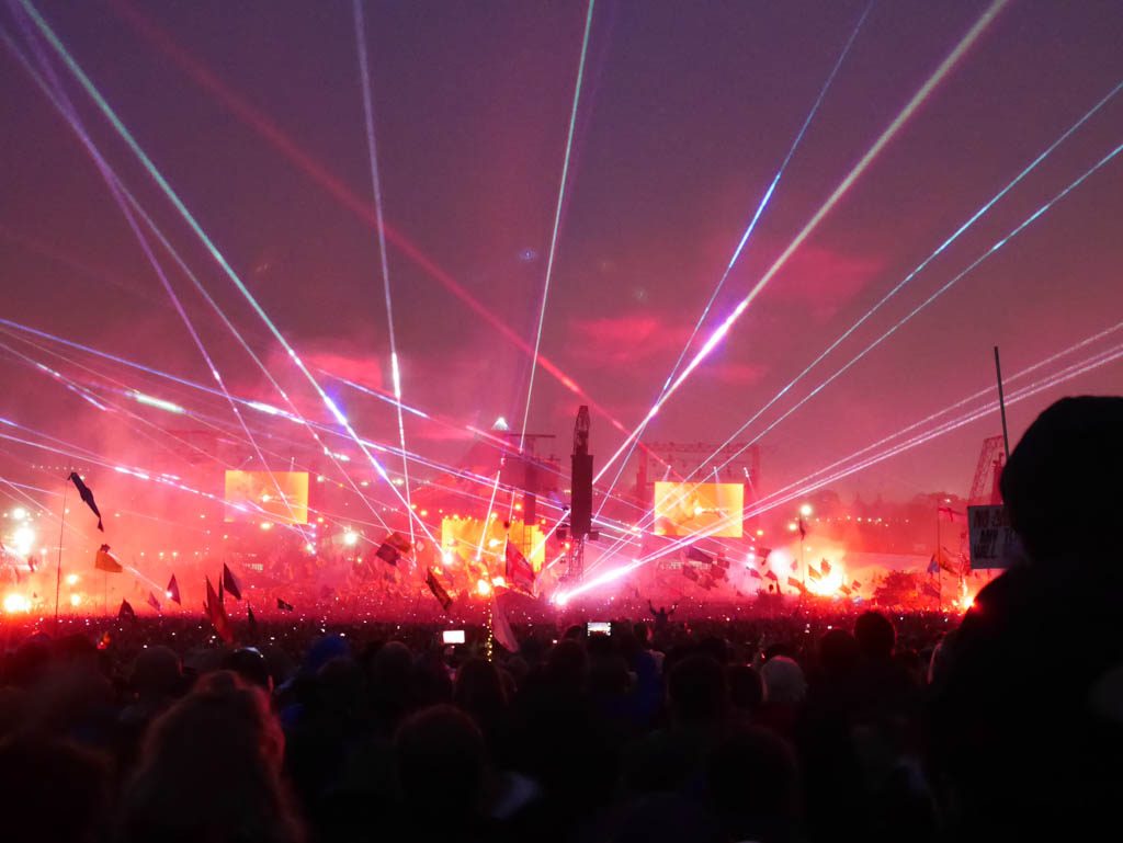 Pyramid Stage during Coldplay
