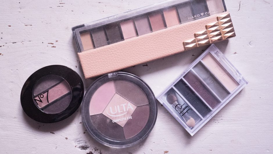 Matte eye shadow palette comparisons and reviews Boots No. 7, Ulta, e