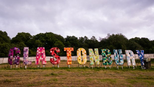 The Glastonbury Festival sign