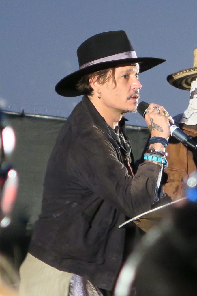 Johnny Depp at Glastonbury
