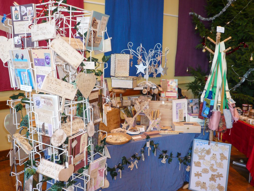 Christmas craft fair stall