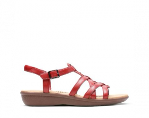 Clarks red sandals
