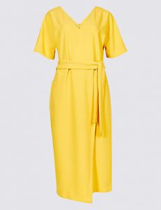 m&s yellow dress