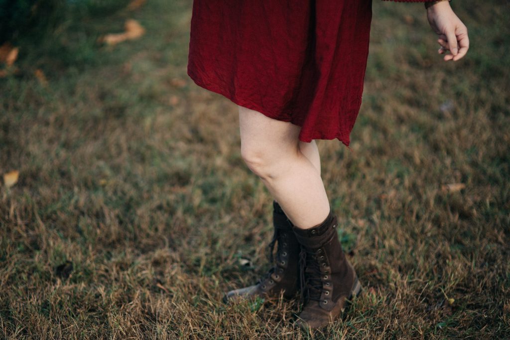 Styling brown calf length boots