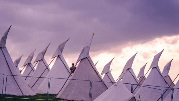 Glastonbury Festival site panoramic photo
