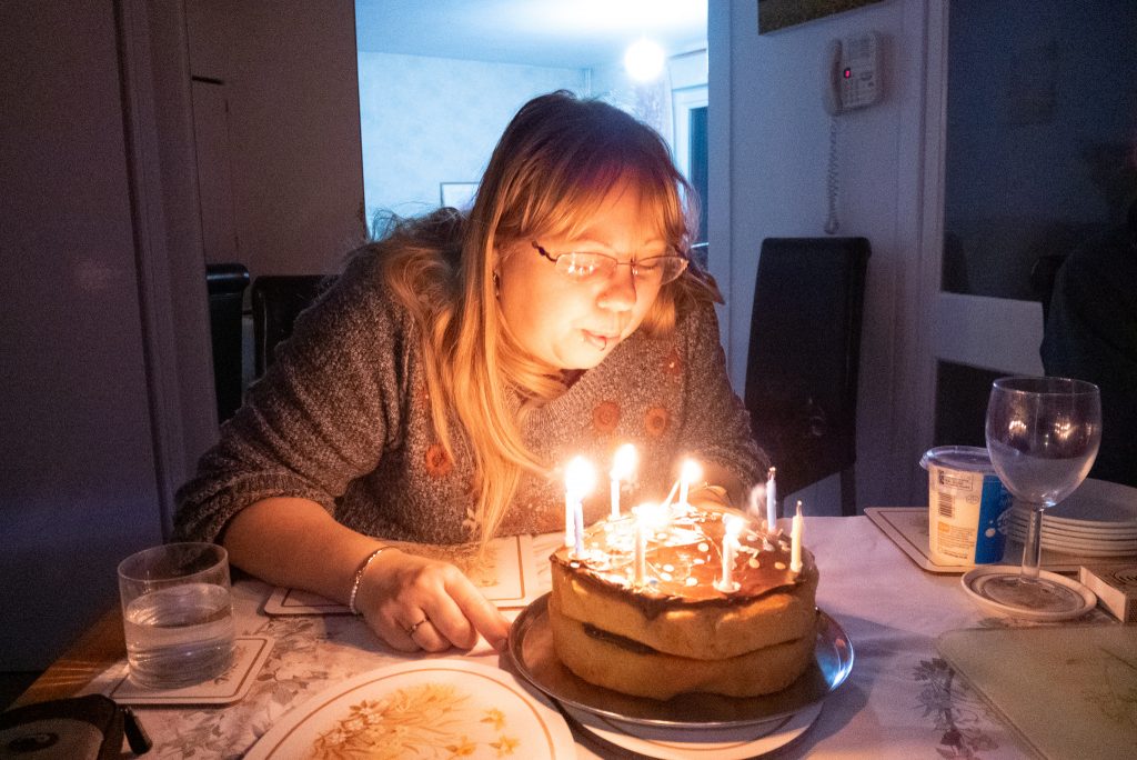 British blogger over 40 plowing out birthday candles