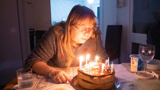 British blogger over 40 plowing out birthday candles