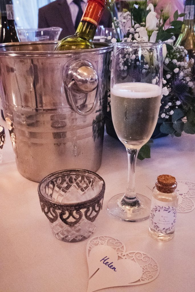 Champagne at a wedding - blog diary