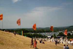 view of Glastonbury Festival