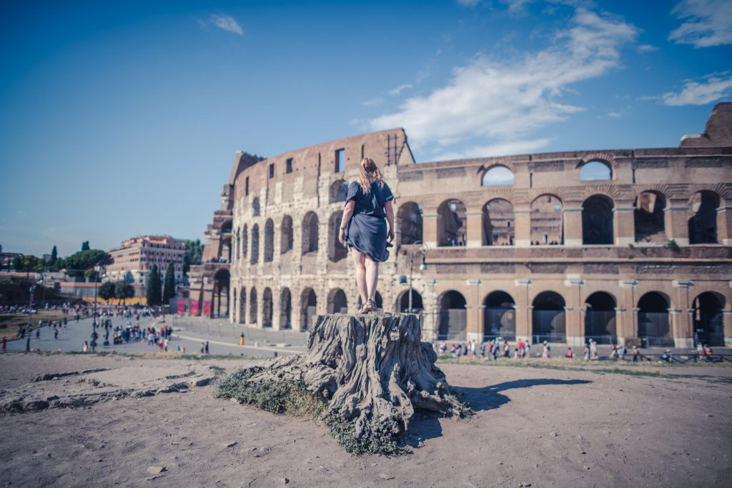 Visiting the Colosseum in Rome, Italy