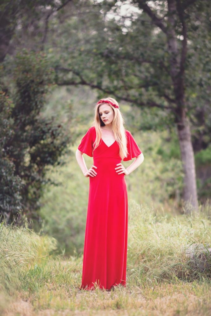elegant red dress